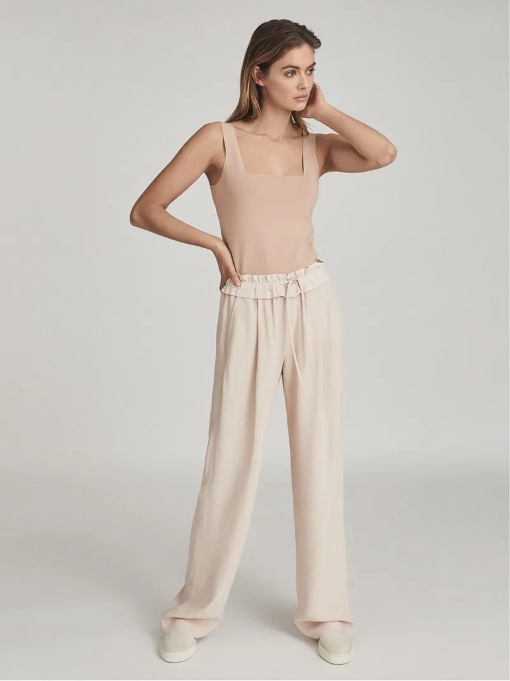 Reiss Devon Square Neck Top Pink NWT - Picture 3 of 12